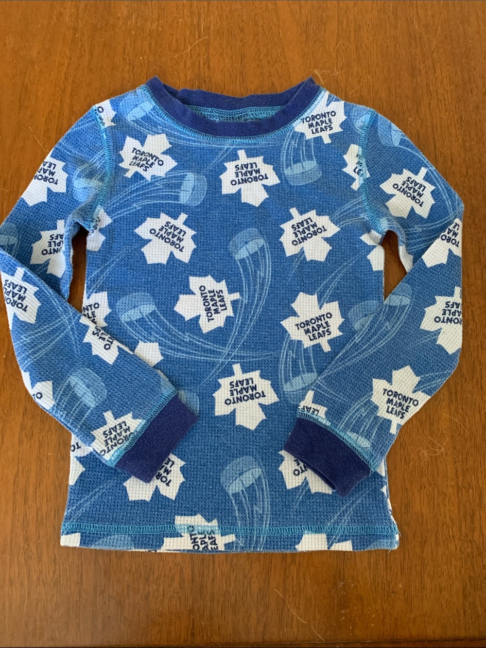 😊FREE😊 NHL Blue Toronto Maple Leafs Kids Long-Sleeve Thermal Shirt